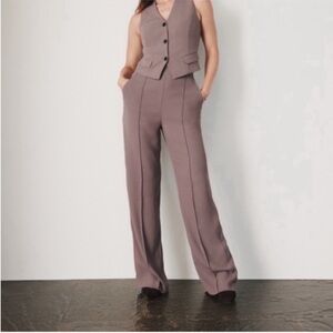 spanx carefree crepe trousers in smoke